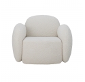 Zanno armchair in white bouclé