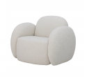 Zanno armchair in white bouclé