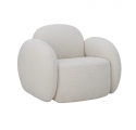 Fauteuil Zanno en bouclette blanche