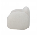 Fauteuil Zanno en bouclette blanche