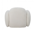 Fauteuil Zanno en bouclette blanche