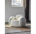 Zanno armchair in white bouclé