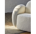 Zanno armchair in white bouclé