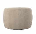 Bocca swivel armchair in beige bouclé