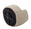 Bocca swivel armchair in beige bouclé