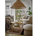 Fauteuil pivotant Bocca en bouclette beige