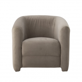 Fauteuil Joel en velours gris