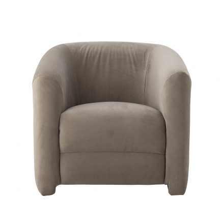 Joel armchair in grey velvet