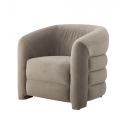 Joel armchair in grey velvet