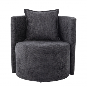 Fauteuil Morris en tissu chenille gris