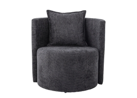 Fauteuil Morris en tissu chenille gris