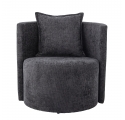 Fauteuil Morris en tissu chenille gris