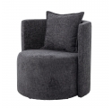 Morris armchair in grey chenille fabric