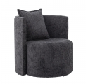 Morris armchair in grey chenille fabric