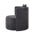 Morris armchair in grey chenille fabric