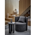 Morris armchair in grey chenille fabric