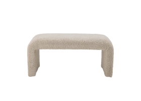 Banquette Bobbie en bouclette blanche
