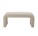Bobbie bench in white bouclé