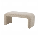 Bobbie bench in white bouclé