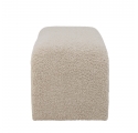 Bobbie bench in white bouclé
