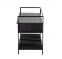 Abelone storage bench in black mango wood