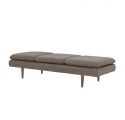 Pione brown teddy fabric chaise longue sofa