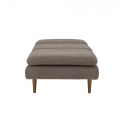 Canapé méridienne Pione marron en tissu teddy