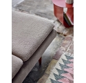 Pione brown teddy fabric chaise longue sofa