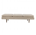 Pione beige bouclé chaise longue sofa