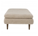 Canapé méridienne Pione beige en tissu bouclette