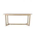 Table de salle à manger Serrone en bois d'hévéa naturel 200 cm