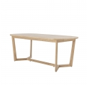Serrone natural rubberwood dining table 200 cm