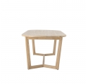 Table de salle à manger Serrone en bois d'hévéa naturel 200 cm