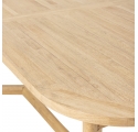 Table de salle à manger Serrone en bois d'hévéa naturel 200 cm