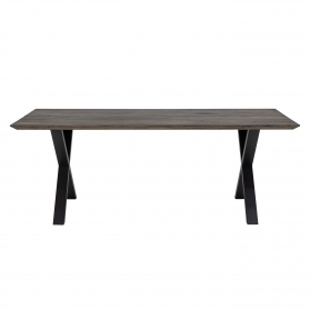 Table de salle à manger Maldon en chêne marron 200 cm