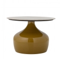 Table basse ronde Lecco jaune en métal Ø60 cm