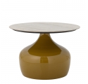 Table basse ronde Lecco jaune en métal Ø60 cm