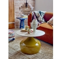 Table basse ronde Lecco jaune en métal Ø60 cm