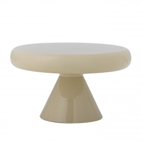 Table basse ronde Ricko beige en métal Ø60 cm