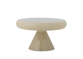 Table basse ronde Ricko beige en métal Ø60 cm