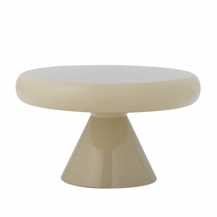 Table basse ronde Ricko beige en métal Ø60 cm