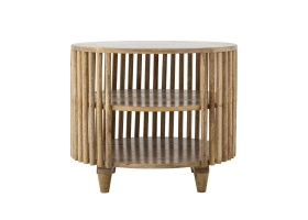 Sali round natural mango wood coffee table Ø60 cm