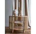 Sali round natural mango wood coffee table Ø60 cm