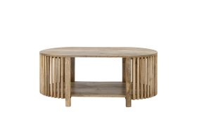 Sali oval natural mango wood coffee table 100 cm