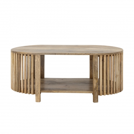 Sali oval natural mango wood coffee table 100 cm