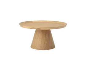 Table basse ronde Luana en chêne naturel Ø74 cm