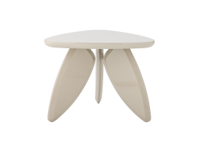 Table basse Magia beige laquée 60 cm