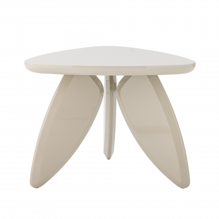 Table basse Magia beige laquée 60 cm