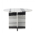 Rosito round white and black marble coffee table Ø61 cm