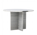 Rosito round white and black marble coffee table Ø61 cm